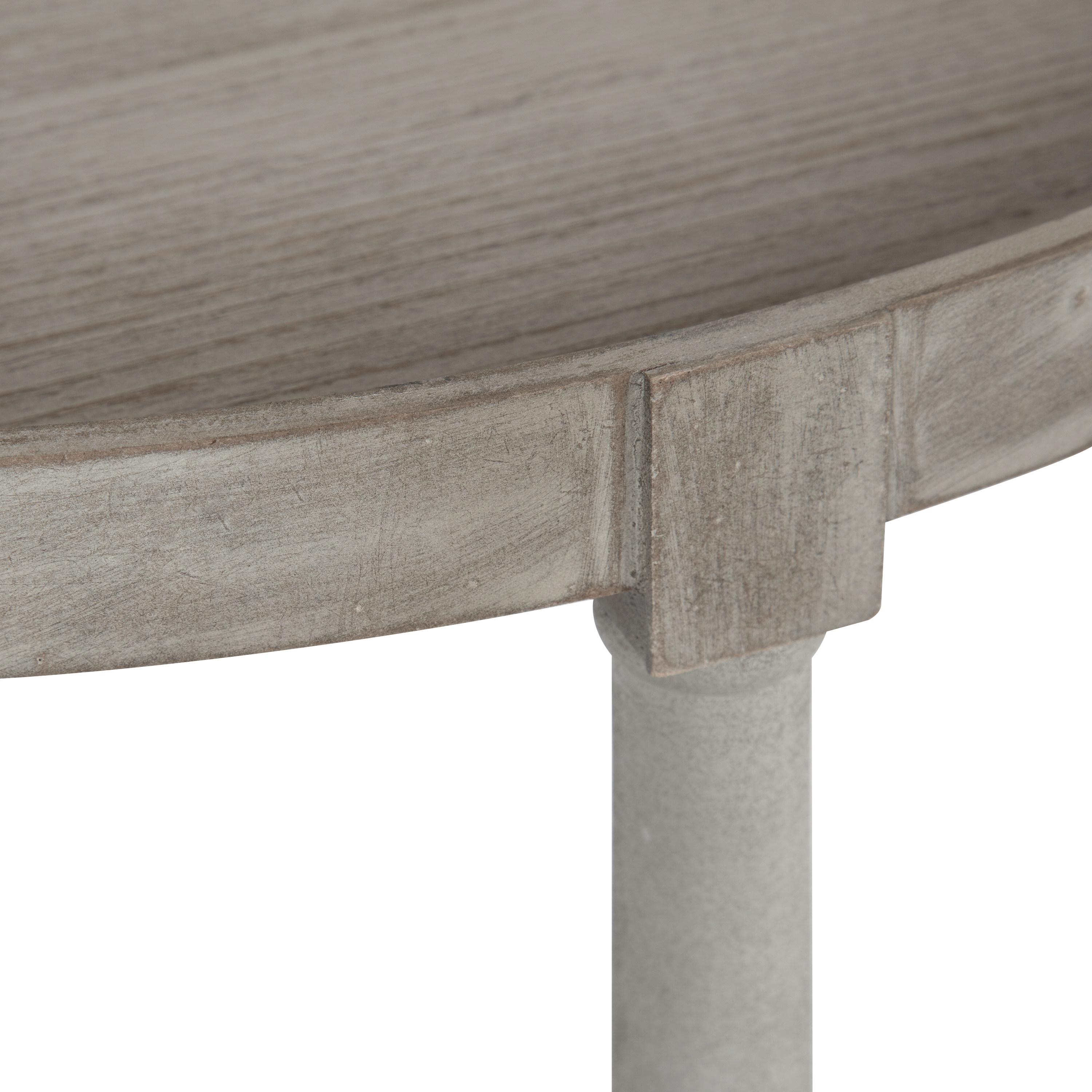 Kate and Laurel Bellport Farmhouse Demilune Console Table, 30 x 14 x 30, Rustic Gray, Rustic Accent Table for Storage and Display