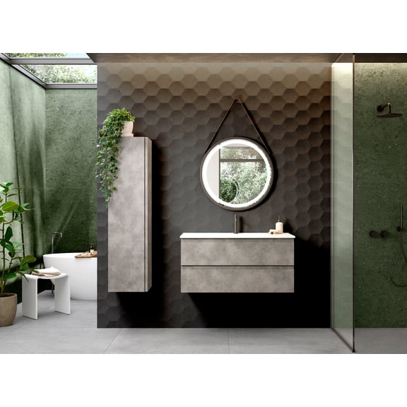 DAX Pasadena Vanity with Onix Basin, 32", Oak