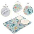 thumbnail image 4 of Hello Elephants Face Dish Drying Mat 16x18 Absorbent Microfiber Draining Rack Pad for Kitchen Counter Sink, 4 of 8