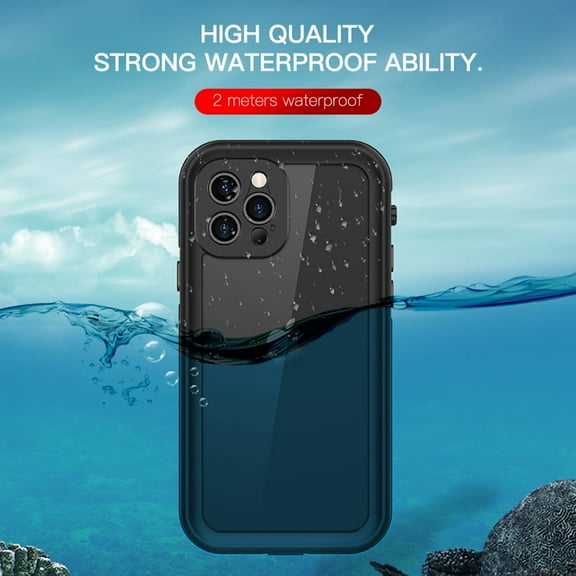 Waterproof Case for iPhone 12 Pro, Dteck Full Body Protective Heavy Duty Shockproof Dustproof IP68 Waterproof Case with Built-in Screen Protector for iPhone 12 Pro 6.1-inch, Black