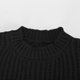 thumbnail image 4 of Gibobby Suéter mujer, Suéter suelto de lana de cachemira con cuello redondo para mujer, de manga corta, para verano, otoño, color liso, casual(Negro,XG), 4 of 5