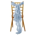 thumbnail image 6 of Efavormart 5pcs Chiffon DUSTY BLUE Curly Chair Sashes For Restaurant Kitchen Party Decorations Wedding Banquet Event, 6 of 10