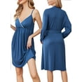 thumbnail image 5 of Avidlove Women Maternity Robe and Nursing Nightgown Sets for Hospitable Breastfeeding 3 in 1 Labor Delivery Nursing Dress Gown Bathrobe, 5 of 6