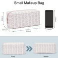 thumbnail image 2 of Gynky Quilted Makeup Pouch Cute Cotton Toiletries Bag Travel Zipper Flowers Makeup Bag Portable Storage Cosmetic Travel Cloth Bag, 2 of 7