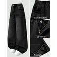 thumbnail image 5 of OYYN Girls Baggy Jeans Wide Leg High Waist Y2K Streetwear Boyfriend Skater Denim Pants School Casual Wear, 5 of 7
