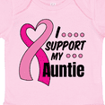 thumbnail image 4 of Inktastic Breast Cancer Awareness I Support My Auntie with Pink Ribbon Boys or Girls Baby Bodysuit, 4 of 5