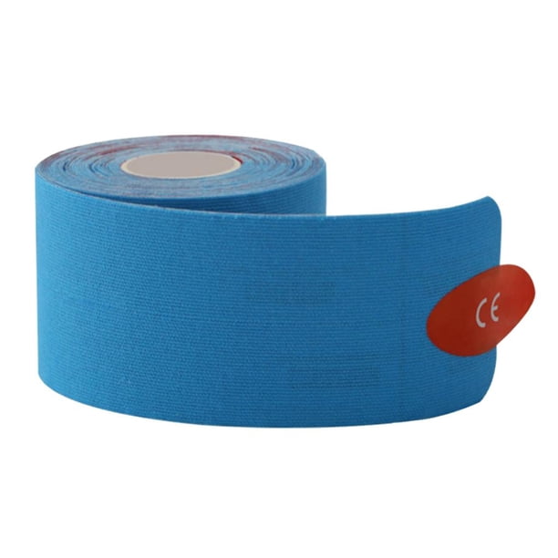 Cinta Deportiva de kinesiología Impermeable Vendaje Neuromuscular Cinta Kinesiologica Adhesiva para , Hombro y Tobillo, Fitness(5cm x 5m) Azul l Macarena Cinta de hombro precortada
