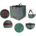 thumbnail image 5 of Bolsa para hojas de jardín, bolsa de transporte resistente a la suciedad para hojas de jardín, bolsa cuadrada, práctica bolsa de basura para deshierbe con asas para césped de jardín, 1 unidad Rojo Verde, 5 of 5
