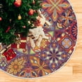thumbnail image 5 of FMSHPON Vintage Mandala Elements Xmas Christmas Tree Skirt Stand Mat for Holiday Party Decoration Indoor Outdoor 36 inches, 5 of 6