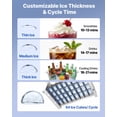 thumbnail image 4 of VEVOR Commercial Ice Maker Machine, 100 lbs/24h with 26 lbs Storage Capacity, Built-in/Freestanding/Under Counter, Stainless Steel Ice Maker with LED Display, 4 of 9