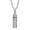Silver, variant on Perfume Bottle Necklace Minimalist Vertical Bar Memorial Pendant Necklace Keepsake Cremation Jewelry Black Gold Silver