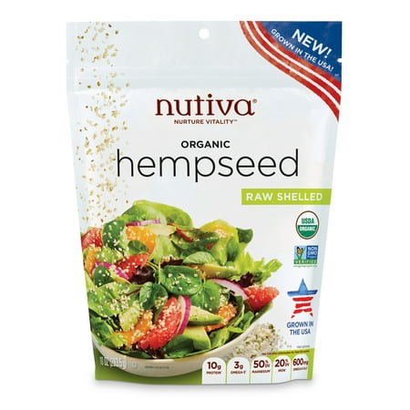 10 Ounce Crewneck Sweatshirt - Nutiva Organic Raw US Grown Shelled Hempseed from non-GMO Sustainably Farmed Hemp, 10 Ounce