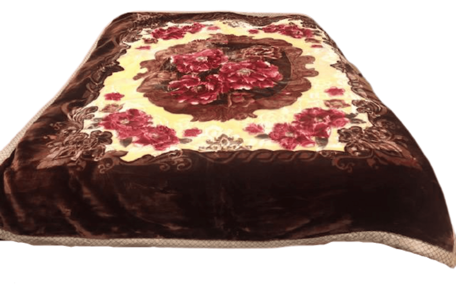 Fleece Mink Thick Weighted Blanket 2 ply Printed Warm Korean Style Bed