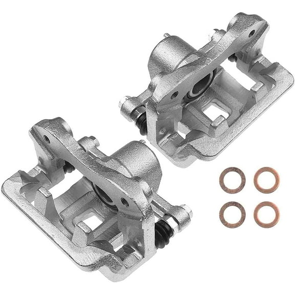 A-Premium Brake Caliper Assembly with Bracket Compatible with Nissan Sonata 2006-2008 Hyundai Azera 2006-2009 Rear Left and Right Side 2-PC Set