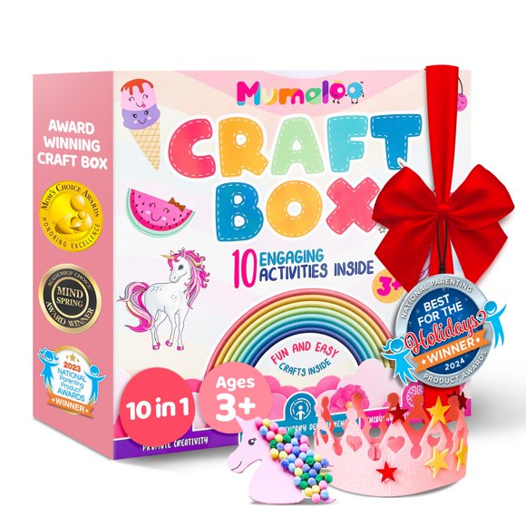 Craft Box Mumaloo Unicorn con 10 proyectos de arte para niños de 4 a 8 años