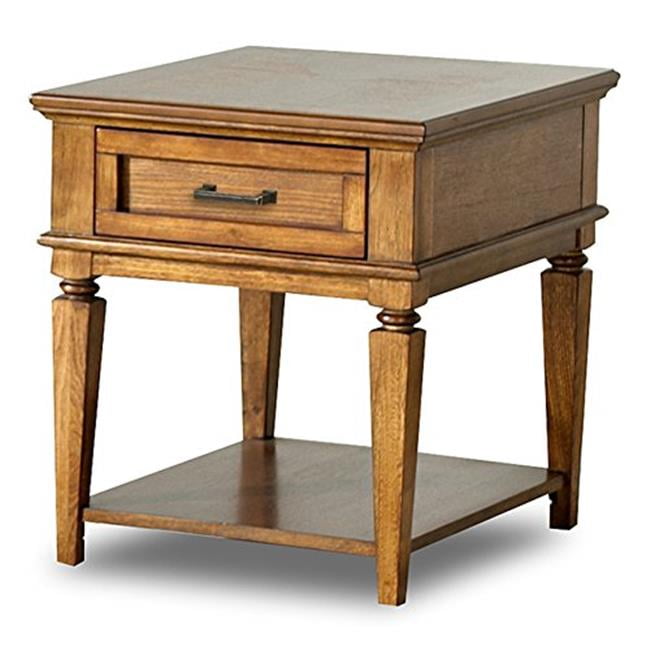 KlaussnerFurniture 012013125977 26 inch End Table, Oak Finish