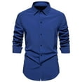 thumbnail image 2 of Njoeus Men's Casual Long Sleeve Dress Shirt Solid Classic Fitted Button Up Work Shirts, 2 of 8