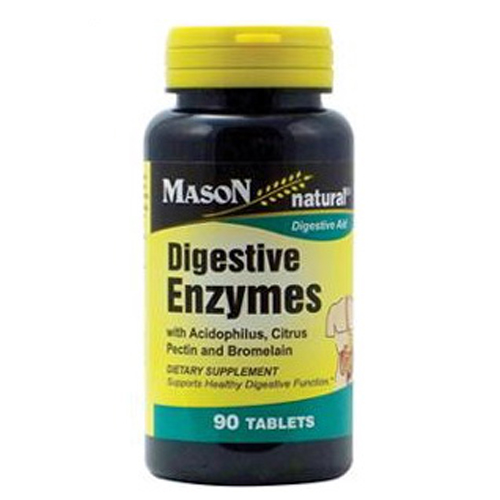 Mason Natural Digestive Enzymes Dietary Supplement Tablets 90 Ea, 3