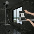 thumbnail image 3 of 20pcs Peel and Stick Marble Wall Panels 23.6" x 11.8" Brick Wallpaper, Black, 3 of 7