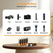 LiCB AA and AAA Batteries Combo Pack, 24 Pack 1.5V Alkaline Battery - 12 Double A and 12 Triple A Battery