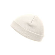 Top Headwear Cuffless Beanie For Men Women, Unisex Short Beanies Skull Cap, White