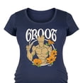 thumbnail image 3 of Marvel Guardians of the Galaxy - Groot Peace Flowers - Maternity Scoop Neck Graphic T-Shirt, 3 of 5