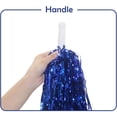 thumbnail image 2 of 12PCS Pom Poms Cheerleading Metallic Foil Cheer Pom Poms with Plastic Handles for Rooters Cheering Squad Team Spirit Sports, 2 of 6