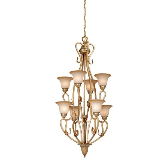 Corinthian Patina 8 Light Vaxcel Berkeley Chandelier Ceiling Fixture BE-CHU008CA
