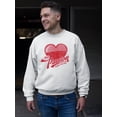 thumbnail image 2 of Pure Passion Emoji - Bold Heart Graphic Men's Sweatshirt, 2 of 4