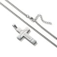 thumbnail image 4 of APSVO Silver Football Cross Necklace for Men Stainless Steel Bible Verse Pendant with 20+2 Inch Chain First Communion Baptism Confirmation Religious Sports Jewelry Gift Football Accessory Stuff, 4 of 6