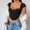 Black, variant on Fengqque Women's Small Waistcoat With Wrapped Chest Waist And Shoulder Vest