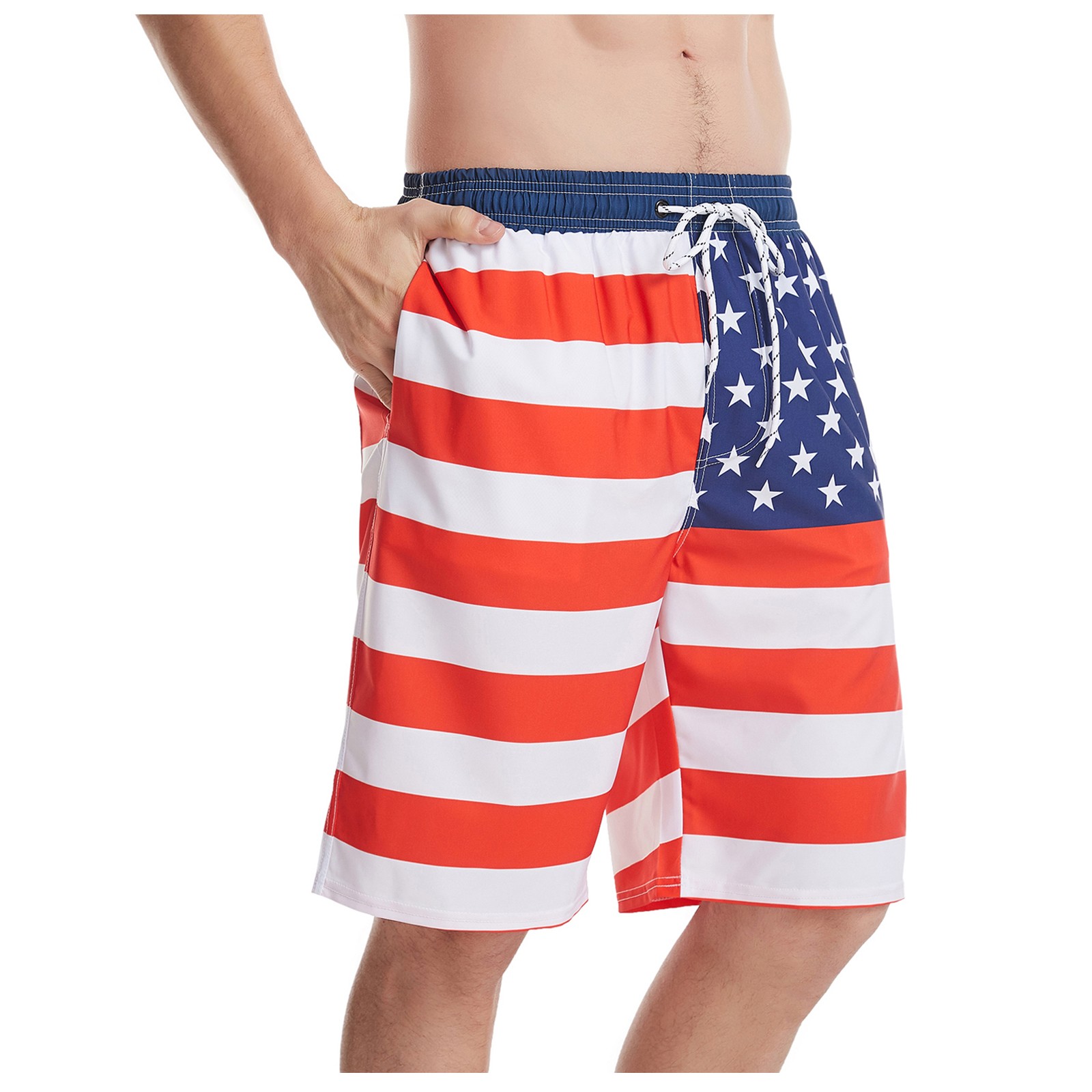 RWB Patriotic Board Shorts Swim Trunks 