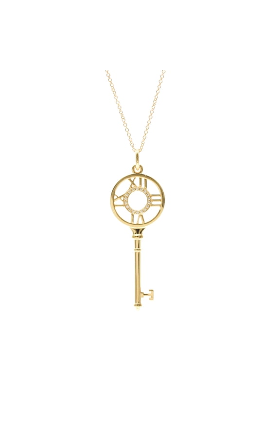 Pre-Owned Tiffany Atlas Key Diamond Necklace Pink Gold (18K) Diamond Men,Women Fashion Pendant...