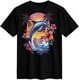 thumbnail image 5 of Womens T-Shirts Sunset Sea Dolphins T-Shirt Crewneck Short Sleeve Summer Tops Casual Loose Tees Coconut Trees Flower, 5 of 8