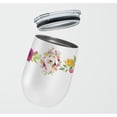 thumbnail image 2 of Carolines Treasures CK4226TBL12 Lakeland Terrier Pink Flowers Stainless Steel 12 oz Stemless Wine Glass 12 oz multicolor, 2 of 4