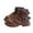 Brown, variant on Girls Knee High Boots Winter Warm Riding Boots with Side Zipper Fashion School Shoes Comfortable Tall Boots Black 26