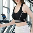 thumbnail image 2 of Sports Bras for Women Cotton Racer Back Bra Stretch Pullover Workout Everyday Bras Medium Impact Supports Bralettes, 2 of 5