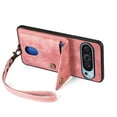 thumbnail image 3 of Wallet Case for Google Pixel 9 Pro XL, Retro Premium Leather Credit Card Holder RFID Blocking Case with Wrist Strap Stand Magnetic Clasp Flip Anti-Scratch Cover For Google Pixel 9 Pro XL,Pink, 3 of 12