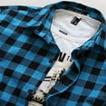thumbnail image 3 of PENGXIANG T-Shirt à Manches Courtes à Carreaux Ajusté Décontracté d'Été pour Homme Chemises Boutonnées Hauts Tee Rouge m, 3 of 4