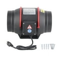 thumbnail image 1 of Ventilador de conducto en línea de 6 pulgadas, silencioso, para ventilación de interiores, para carpas de cultivo, plantación, una sola velocidad, 80 W, enchufe estadounidense de 110 V, 1 of 14