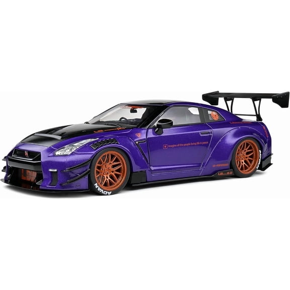 Solido Nissan GT-R (R35) W/Liberty Walk Body KIT 2.0 2022, 1:18, Purple