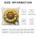 thumbnail image 5 of Leisuo  Sunflower Throw Pillow Cover Vintage Sunflower with Retro Design Decorative Rectangular Pillowcase for Sofa and Bed Couch, 5 of 5