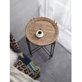 thumbnail image 6 of CC Home Furnishings Round Wooden Side Table in Pin Legs - 24" - Brown and Black, 6 of 9