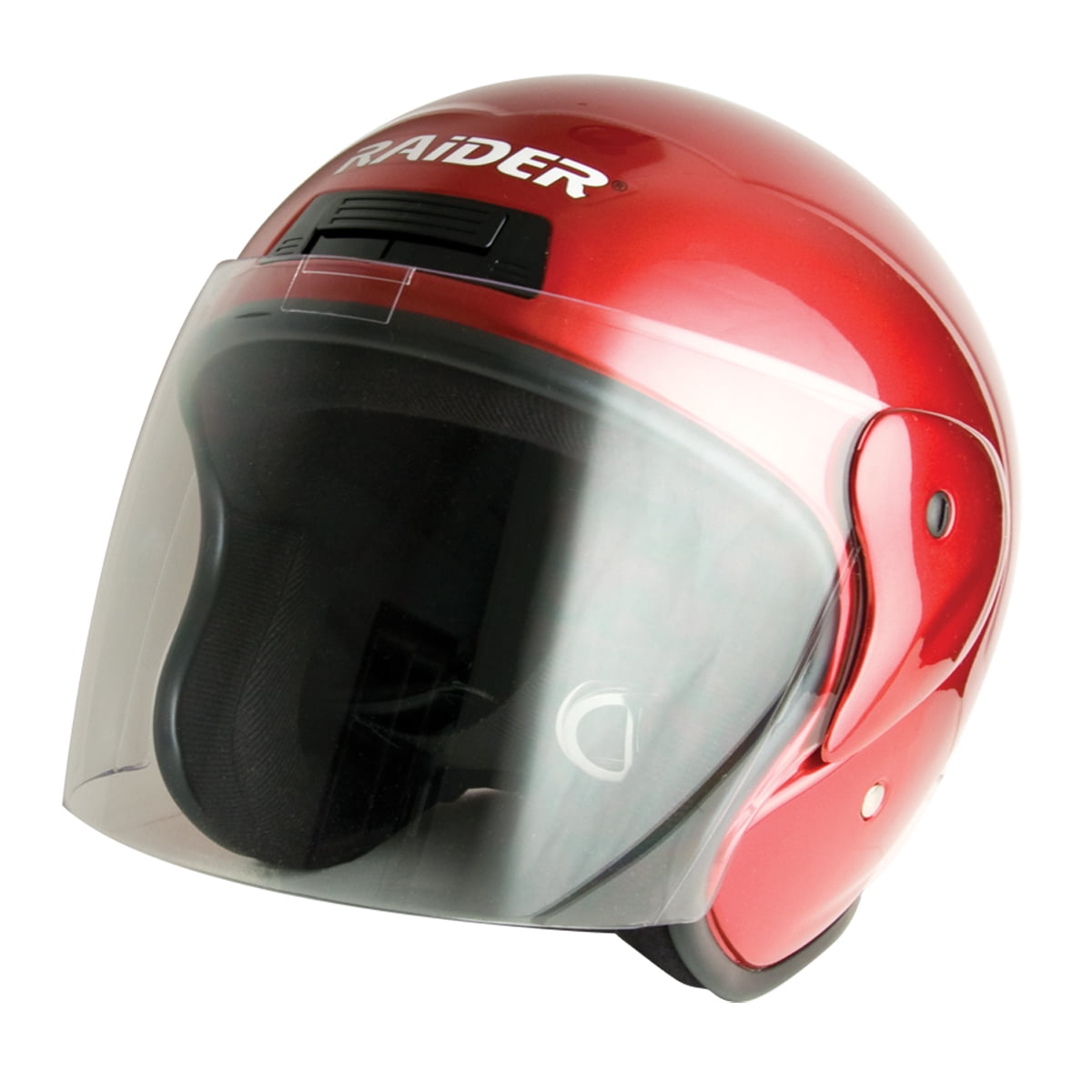 Raider Red Flip Shield Helmet Flip-Up Shield Motorcycle Scooter ATV