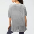 thumbnail image 4 of Hvobtty T-Shirt à Col Rond Décontracté à Manches Courtes pour Femmes, Blouse à Col Rond à Manches Courtes Respirante pour la Course, le Yoga et le Sport pour Femmes, 4 of 4