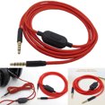 thumbnail image 1 of Cheers.US A10 A30 A40 Audio Cable Aux Cord Male to Male Headphone Wire Stereo Cable Professional Red Braided Gaming Headphone Cable, 1 of 7