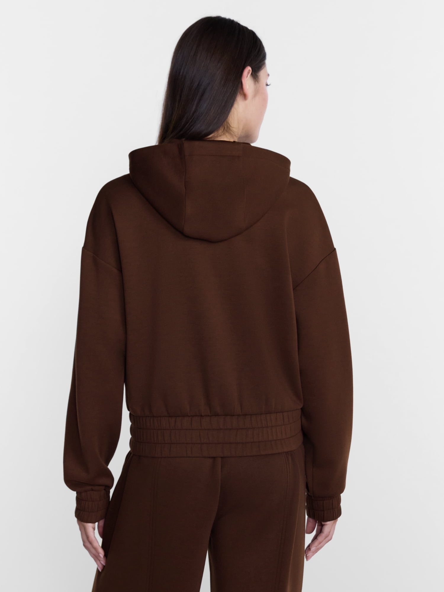 Avia Women's and Women's Plus ScubaKnit Cropped Zip Hoodie, Sizes XS-4X