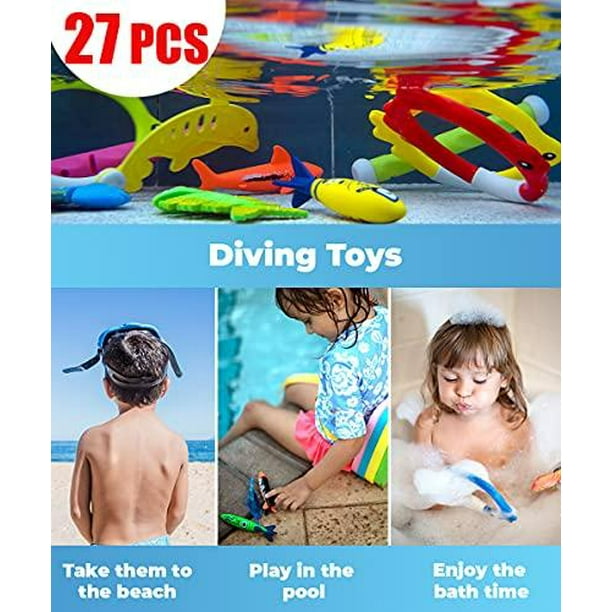 27PCS Dive Toys Piscine Jouets Piscine Sous-Marine Jouets pour