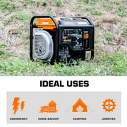 GENMAX 3500 Peak Watts-Gas Powered Open Frame RV Ready Inverter Generator，Quiet Technology, EPA Compliant GM3500Xi