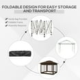 thumbnail image 6 of Homiyad 12x12 Dark Brown Pop Up Canopy Tent with Netting Carry Bag for Instant Sun Shelter Shade | Aosom.com, 6 of 8